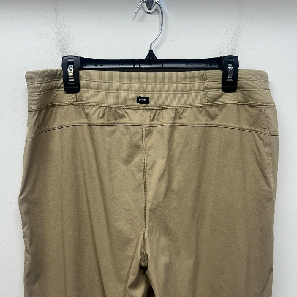 Prana Koen Mid Rise Wide Leg Pants Tan Khaki Hiking Outdoor Large hiking - Picture 9 of 11